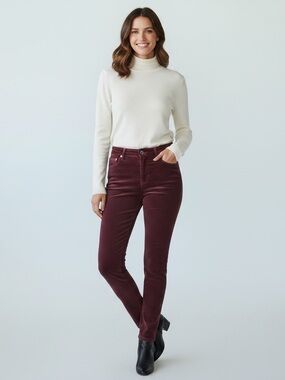 Well Worn Corduroy Skinny Pant NWOT | Sz 8 • High Rise • Soft Stretch Burgundy